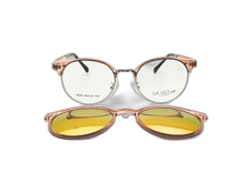 Load image into Gallery viewer, La Vista Eye Wear Clip on-Round-Light Orange-2134