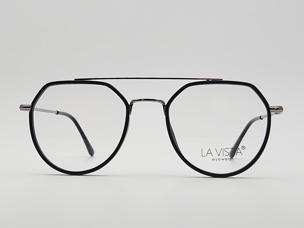 La Vista Eye Wear-Round-Silver*Black-Mod: IP 12195 - Color: 02