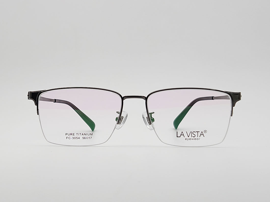 La Vista Eye Wear-Metal Titanium- Rectangle-Gun-Mod: FC-3054-Color:C2