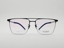 Load image into Gallery viewer, La Vista Eye Wear-Metal Titanium- Square-Silver*Blue-Mod: T-1125-Color:C 2
