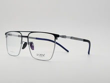 Load image into Gallery viewer, La Vista Eye Wear-Metal Titanium- Square-Silver*Blue-Mod: T-1125-Color:C 2
