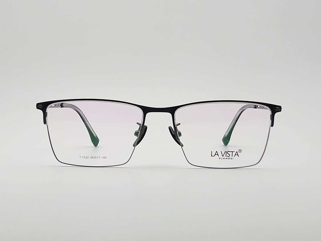 La Vista Eye Wear-Metal Titanium- Rectangle-Gun-Mod: T-1122-Color:C 3