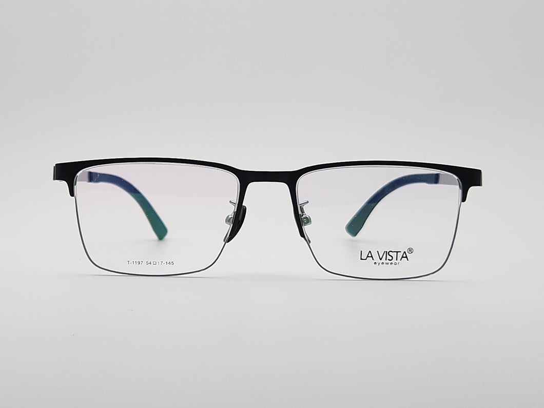 La Vista Eye Wear-Metal Titanium- Rectangle-Gun-Mod: T-1197-Color:C 3