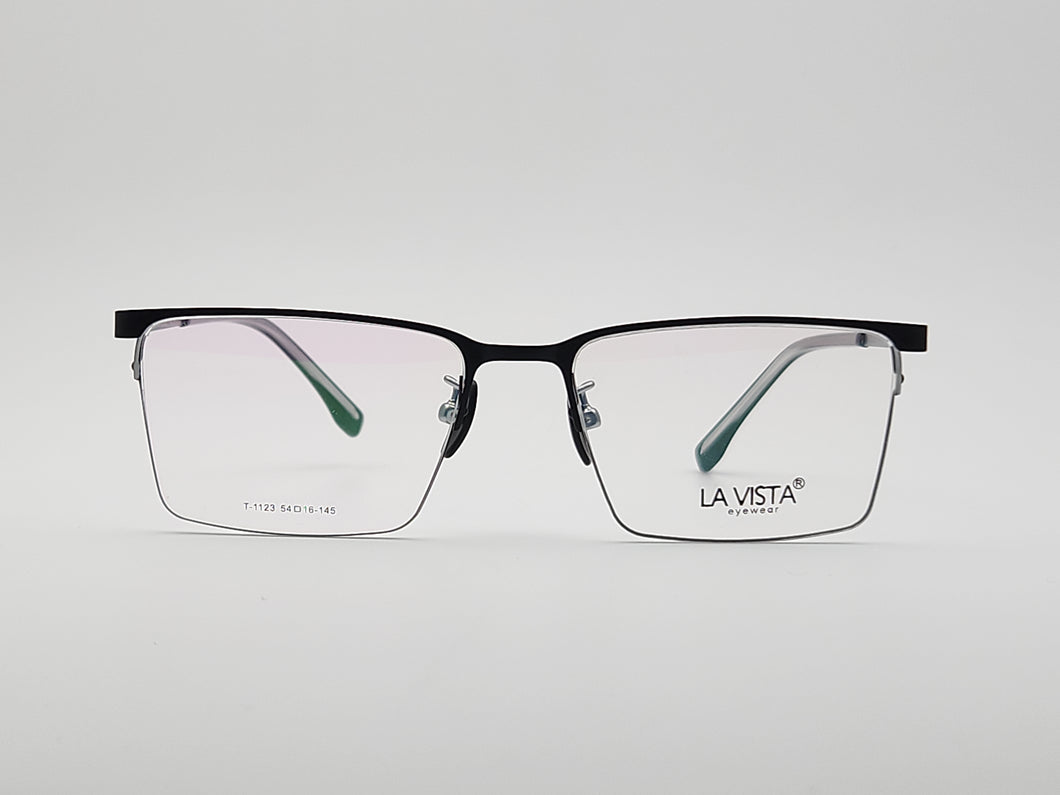 La Vista Eye Wear-Metal Titanium- Rectangle-Gold*Black-Mod: T-1123-Color:C 1
