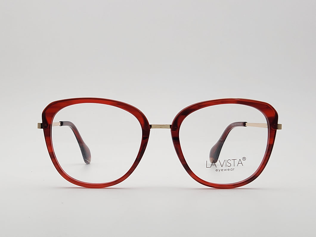 La Vista Eye Wear-Cat Eye-Transparent Red-Mod: IP 17006 - Color: 08