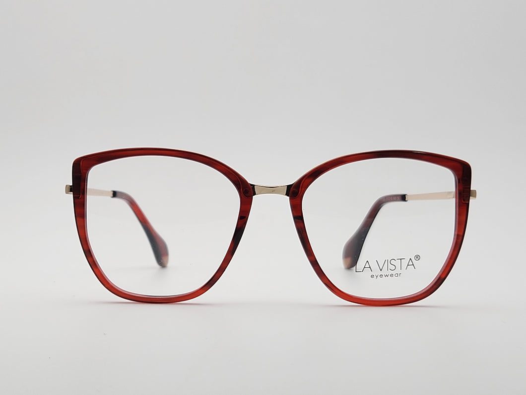 La Vista Eye Wear-Cat Eye-Transparent Red-Mod: IP 17003 - Color: 08