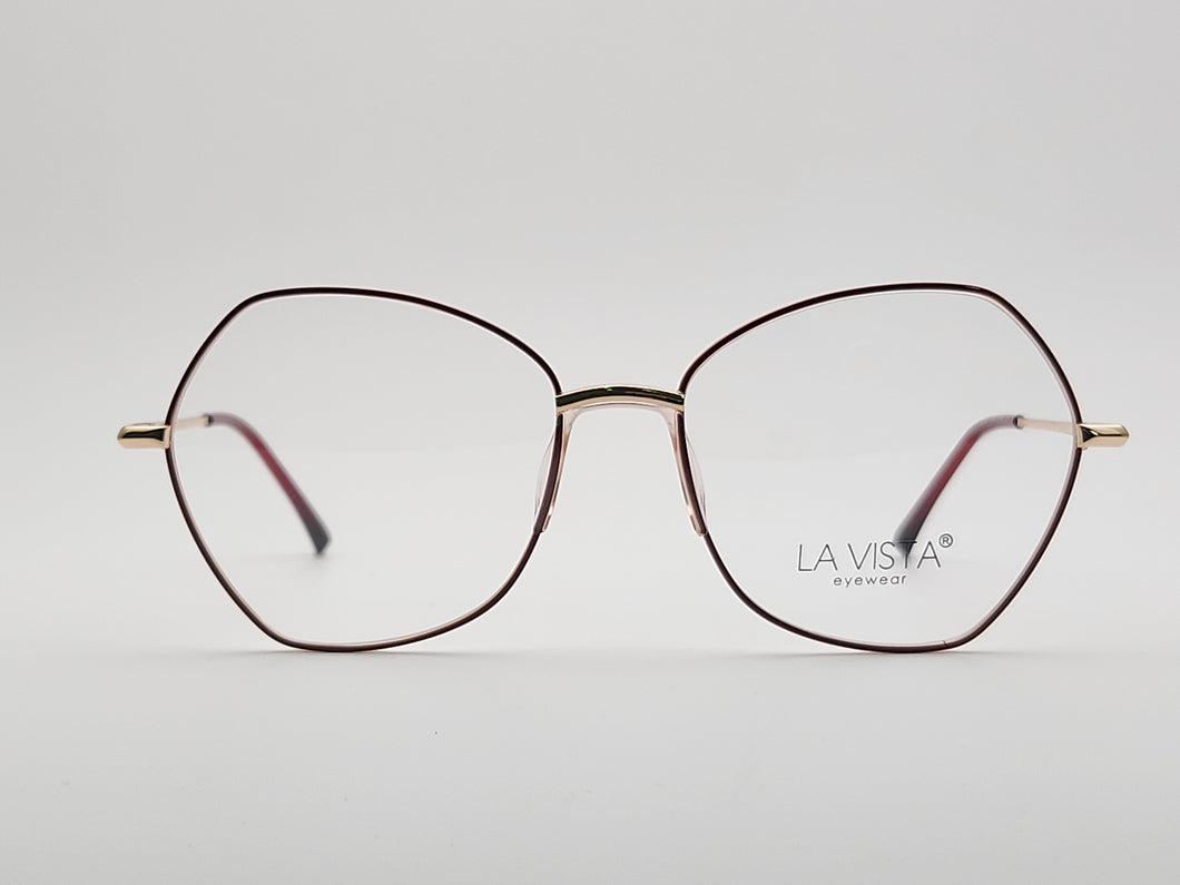La Vista Eye Wear-Round-Gold*Red-Mod: IP 12192 - Color: 03