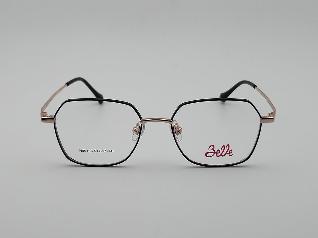 Belle - Hexagonal - Black * Rose Gold -  Mod : H00168 - Col : C1
