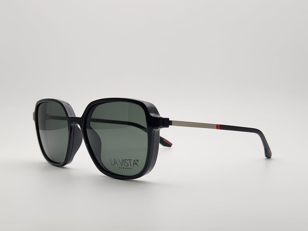 La Vista Eye Wear-Square Cat Eye- Clip on Mod: LV 012