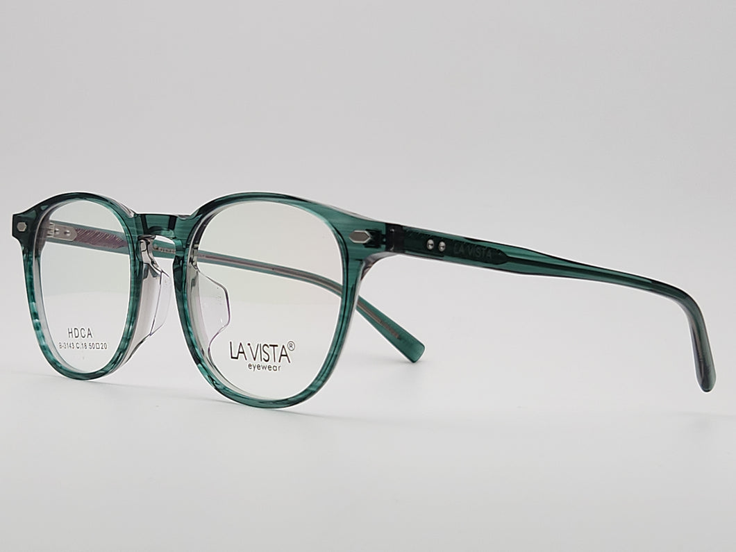 La Vista Eye Wear (Acetic Acid Plate) Mod. B - 3143 Col 18 (Green) Size 51-19-145