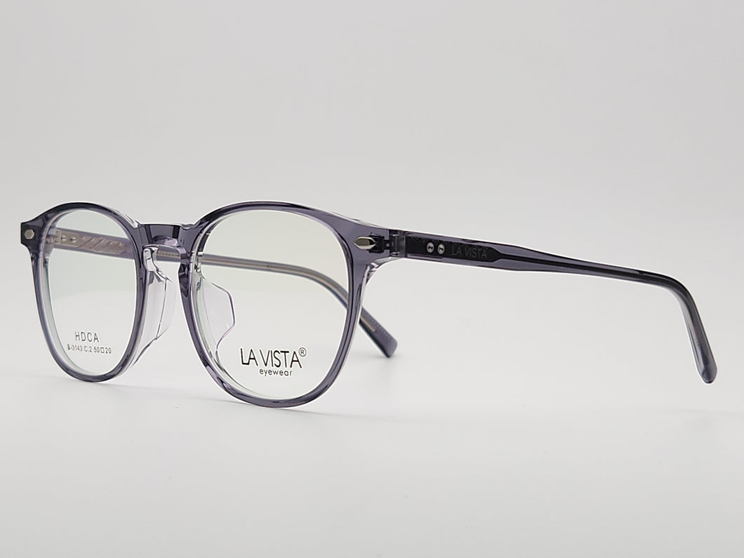 La Vista Eye Wear (Acetic Acid Plate) Mod. B - 3143 Col 2 (Transparent Grey) Size 50-20-145
