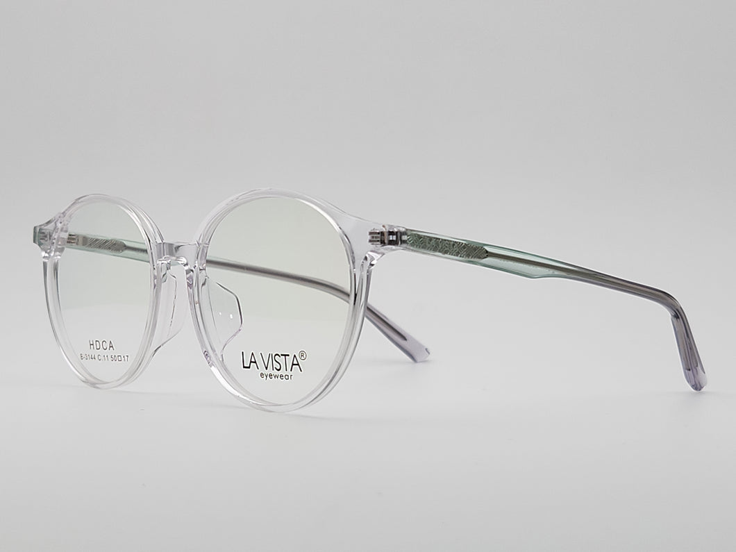 La Vista Eye Wear (Acetic Acid Plate) Mod. B - 3144 Col 11 (Transparent) Size 50-17-145