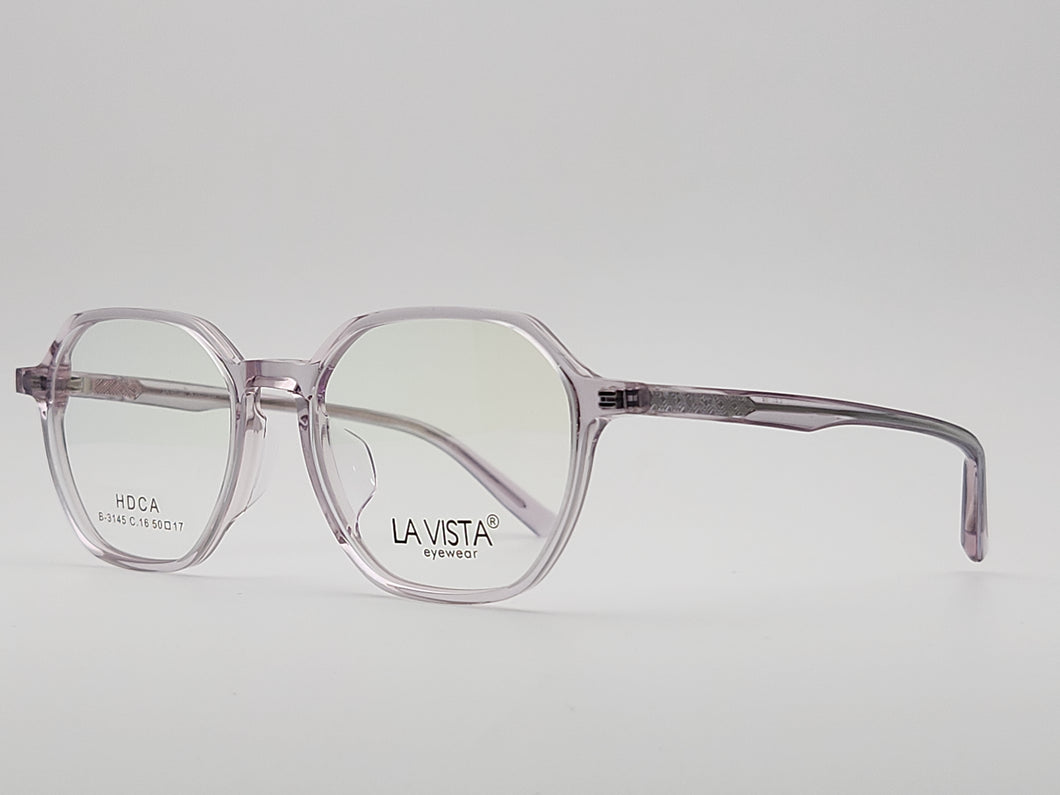 La Vista Eye Wear (Acetic Acid Plate) Mod. B - 3145 Col 16(Transparent Light Pink) Size 50-17-145