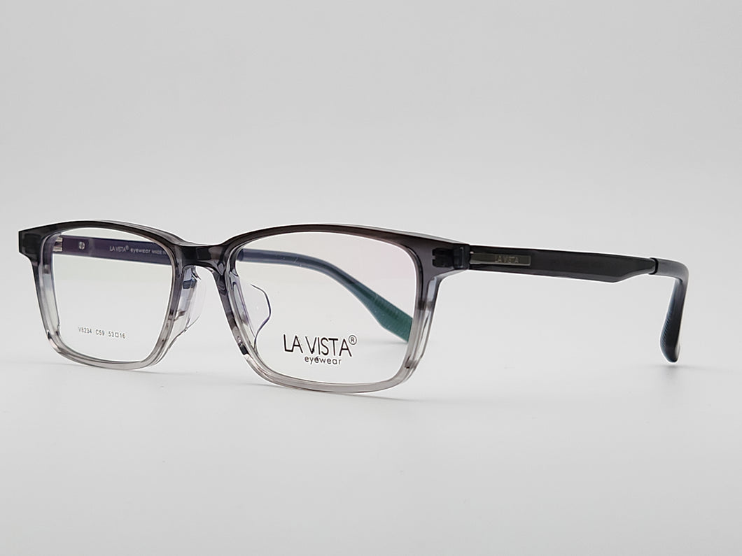 La Vista Eye Wear (Acetic Acid Plate) Mod. V8234 Col 59 (Transparent Grey) Size 53-16-145