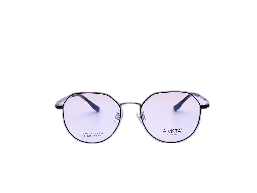 La Vista Eye Wear - Rounded Hexagonal - Dark mauve - Mod : FC-3018 - Col : C6