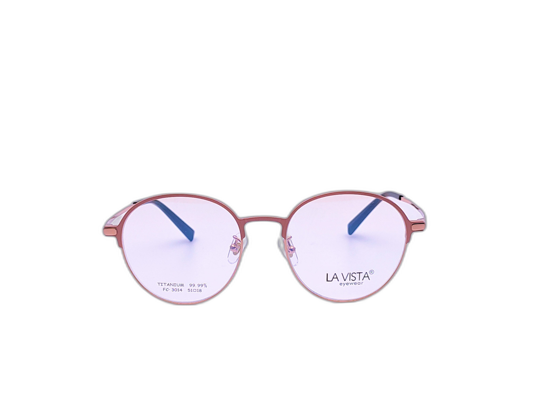 La Vista Eye Wear - Round - Pink * Rose Gold - Mod : FC-3014 - Col : C6-1