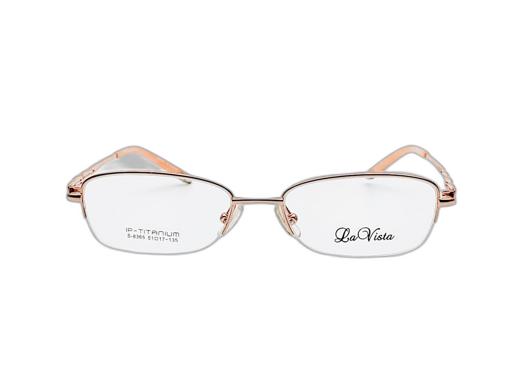 La  Vista Eye Wear-Titanium- Rectangle-Gold-St-8365
