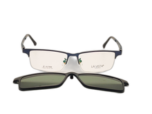 Load image into Gallery viewer, La Vista Eye Wear Clip on-Square-Blue-Mod : Tj - 8205 - Color : 01
