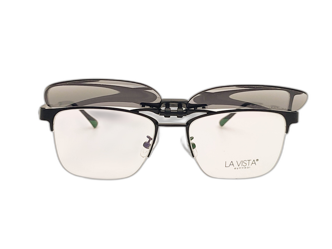 La Vista Eye Wear Clip on-Square-Black-A-6231
