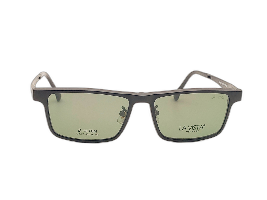 La Vista Eye Wear Clip on-Rectangle-Black-Tj - 8209