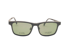 Load image into Gallery viewer, La Vista Eye Wear Clip on-Square-Black-Mod : Tj - 8211 - Color : 01
