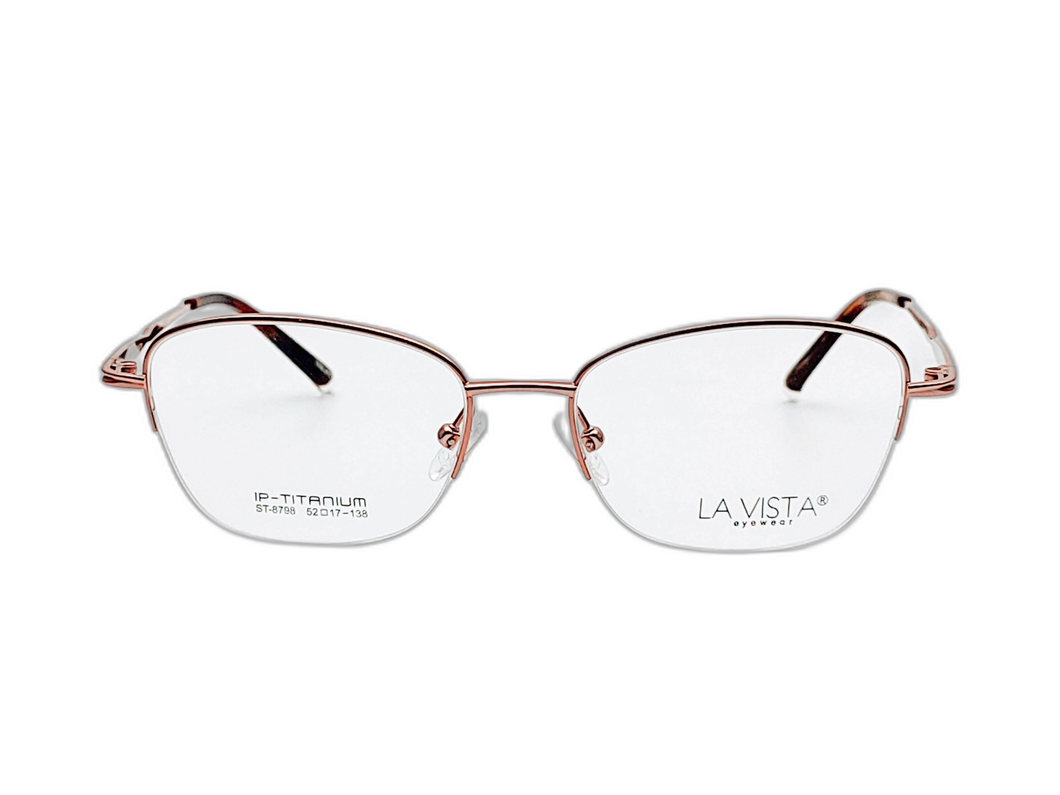 La  Vista Eye Wear-Titanium- Oval-Pink-St-8798