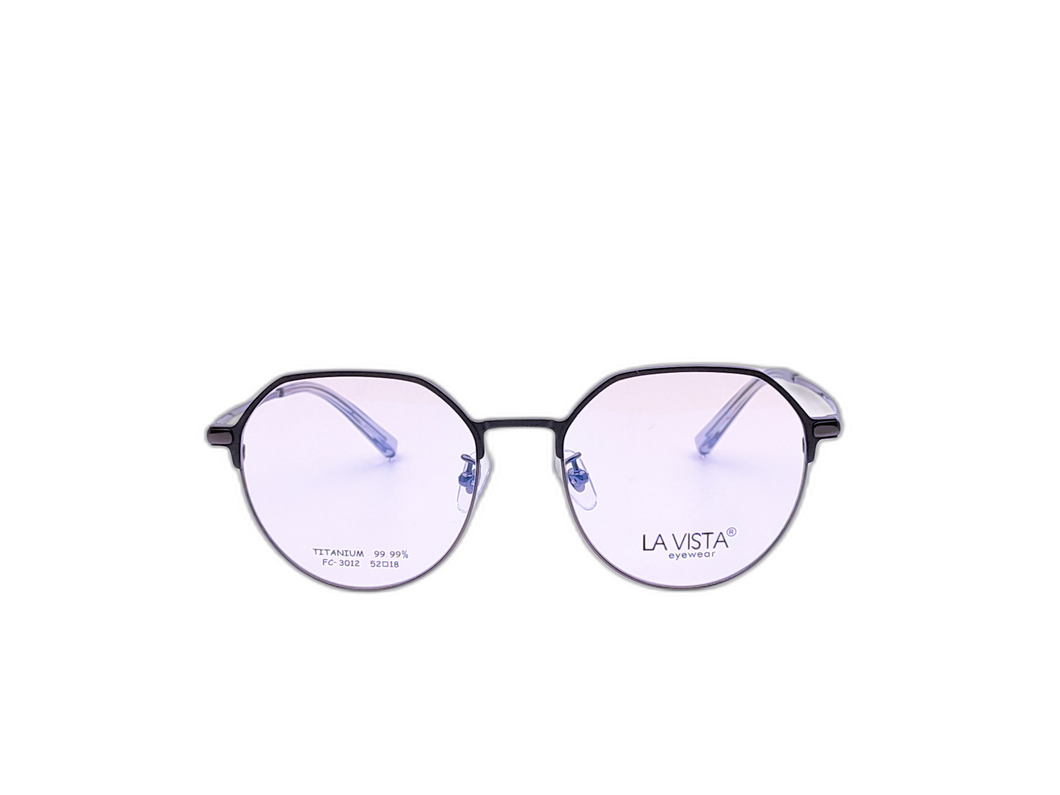 La Vista Eye Wear - Round  - Matte Gray - Mod : FC-3012 - Col : C13