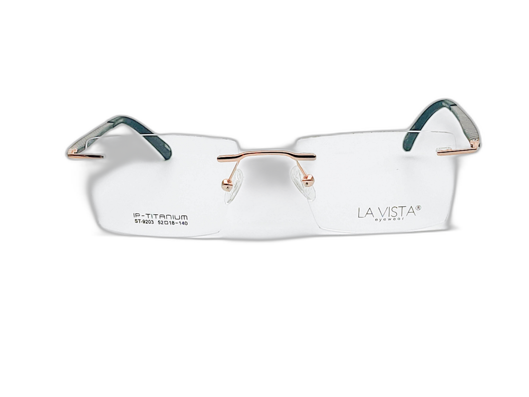 La  Vista Eye Wear-Titanium-Square-Gold-St-9203