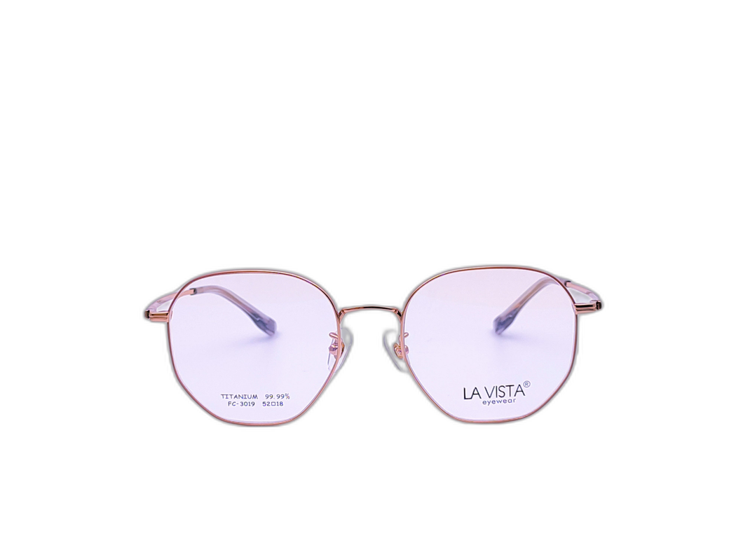 La Vista Eye Wear - Hexagonal - Gradient Rose Gold - Mod : FC-3019 - Col : C6-1
