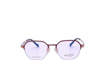 Load image into Gallery viewer, La Vista Eye Wear-Rounded Hexagonal -Red * Rose Gold-Mod : FC-3013-Col : C5
