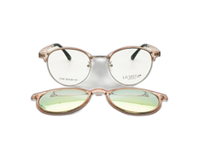 Load image into Gallery viewer, La Vista Eye Wear Clip on-Round-Light Rose-2134
