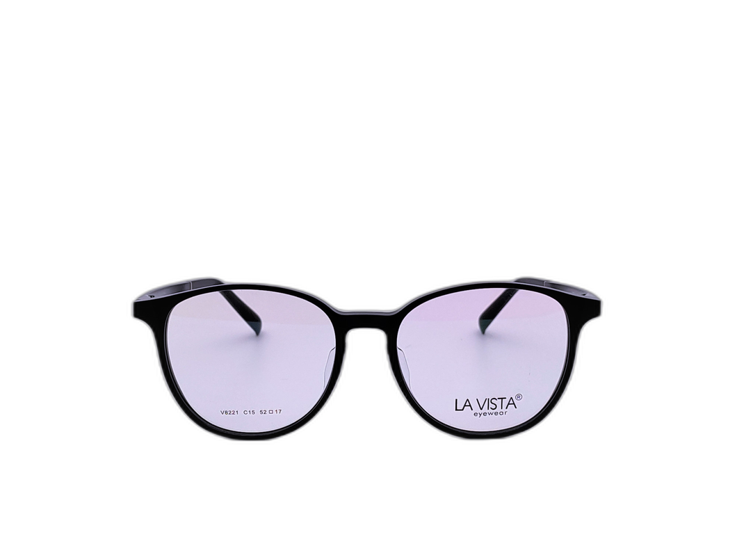 La Vista Eye Wear - Round  - Black - Mod : V8221 - Col : C15