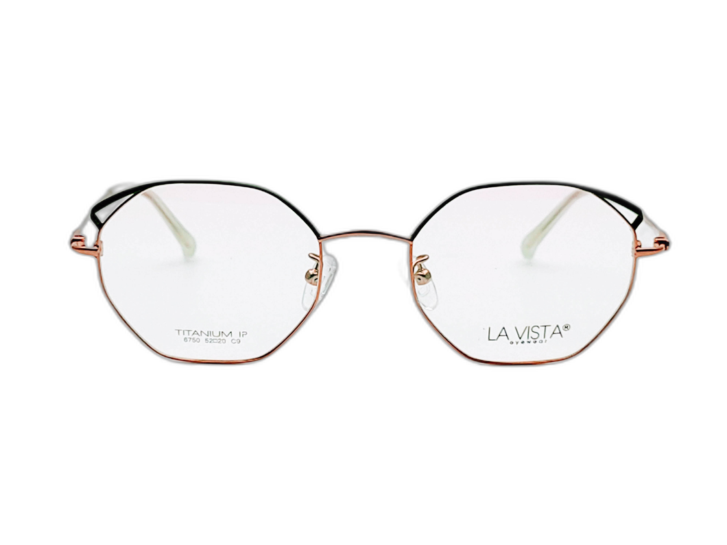 La  Vista Eye Wear-Titanium-Hexagonal-Gold-6750