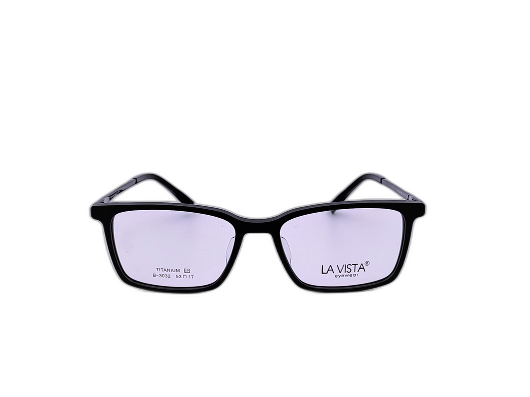 La Vista Eye Wear-Rectangle-Black-Mod : B-3032-Col : C3