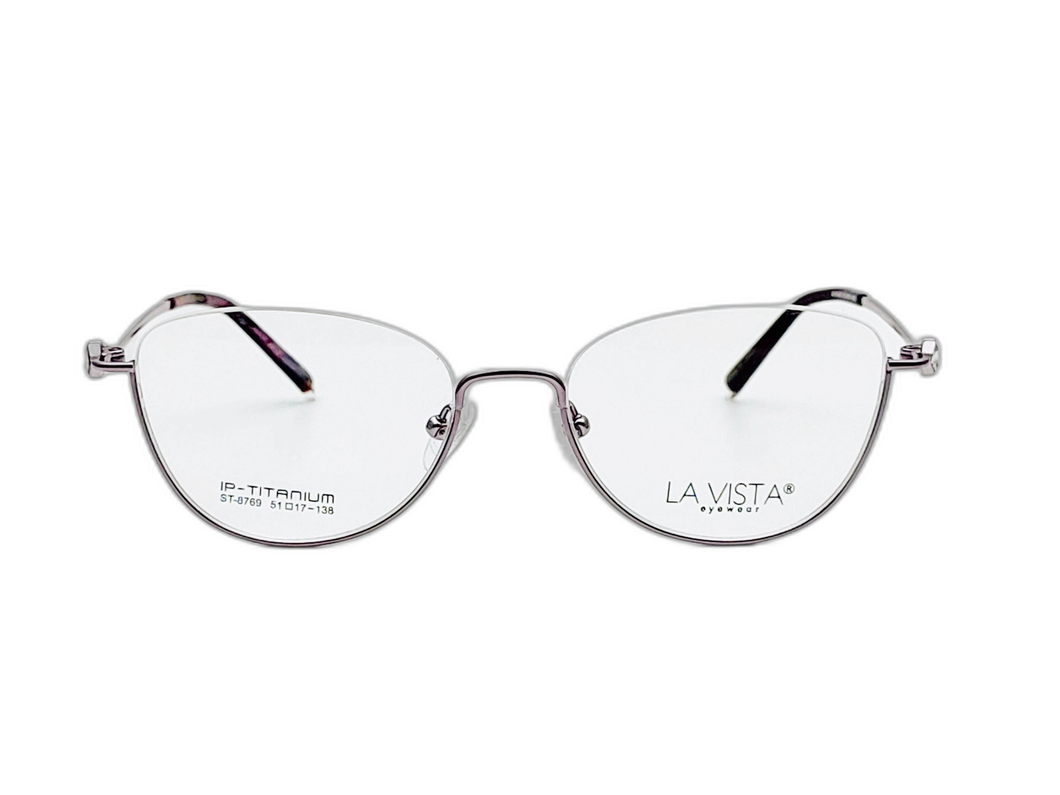 La  Vista Eye Wear-Titanium- Oval -Purple-St-8769